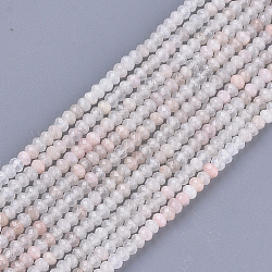Chapelets de perles en aventurine rose naturel, facette, rondelle, 3.5~4x2.5~3mm, Trou: 1mm, Environ 120~122 pcs/chapelet, 14.9 pouce ~ 15.1 pouces