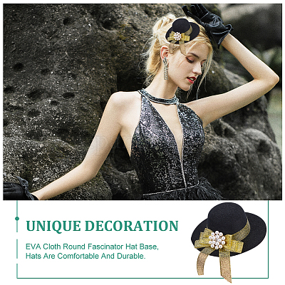 8 шт. 2-х цветная круглая основа для шляпы-чародея из ткани ЭВА для шляпного дела AJEW-NB0005-59-1