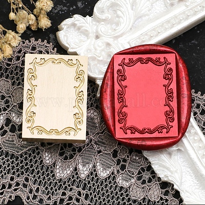 Прямоугольная цветочная рамка AJEW-M037-04G-02-1