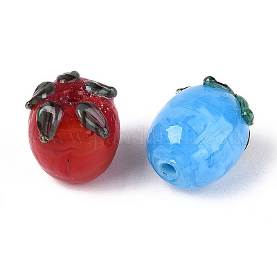 Бусы лэмпворк ручной работы LAMP-N036-04-1