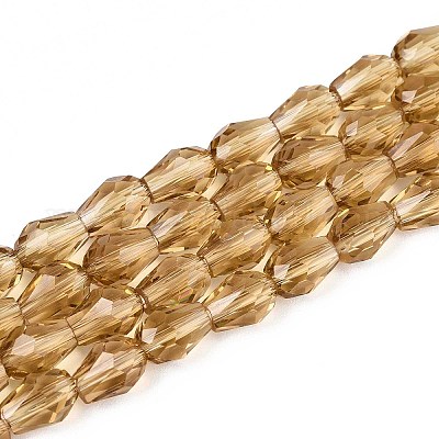 Прозрачные стеклянные бусины GLAA-R024-6x8mm-14-1