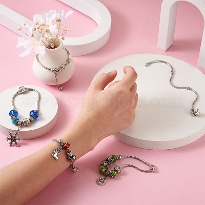 9шт 3 стиля латунные браслеты в европейском стиле изготовление AJEW-YS0001-01-1