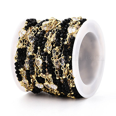 Латунные цепочки в форме сердца из кубического циркония CHC-T018-17A-G-1