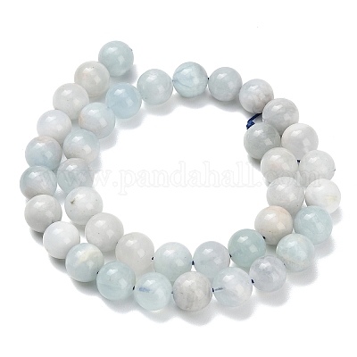 Natürliche Aquamarin Perlen Stränge&nbsp;G-F826-B01-10mm-1