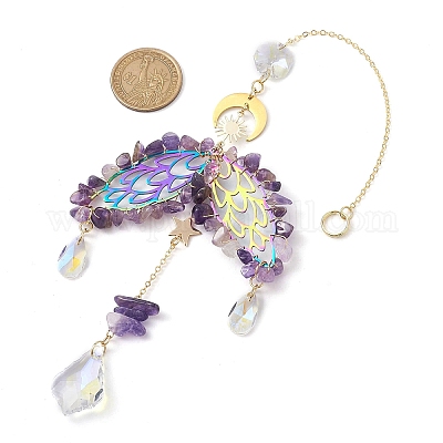 Подвесные ловцы солнца из латуни и нержавеющей стали 304 HJEW-TA00155-1