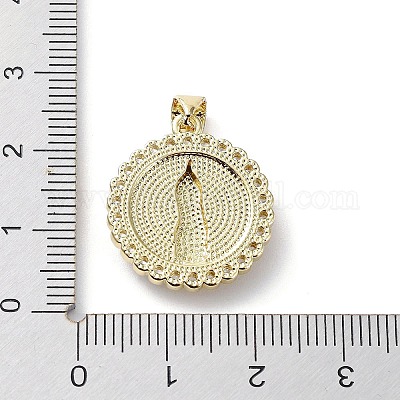 Покрытие стойки латунь микропаве прозрачные подвески из кубического циркония KK-C041-06A-G-1