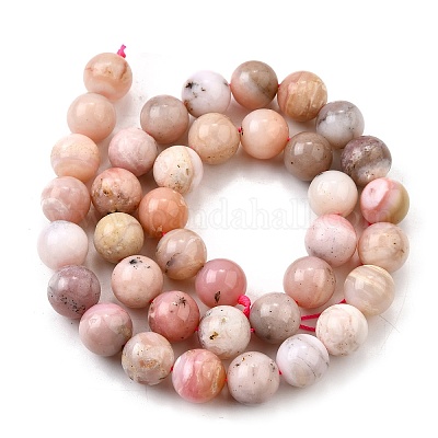 Натуральный розовый опал бусы пряди G-L621-B13-10mm-1
