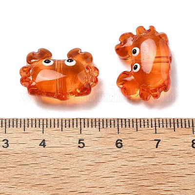 Прозрачные стеклянные эмалевые бусины LAMP-V001-08I-1