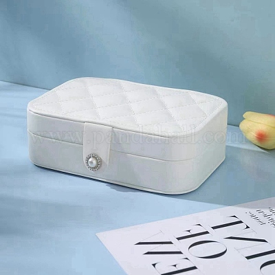 Коробка-органайзер для комплекта ювелирных изделий из искусственной кожи PW-WG10131-01-1
