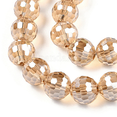 Гальванические стеклянные бусины&nbsp;EGLA-R041-8mm-09-1