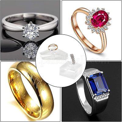 2 шт. 2 стиля акриловых колец-дисплеев RDIS-FG0001-13-1