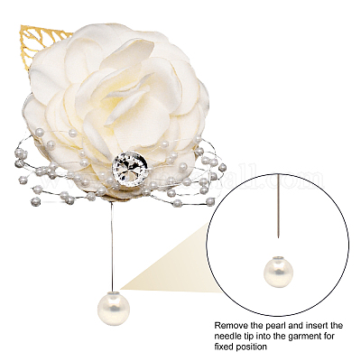 Запястье с имитацией цветка из шелковой ткани AJEW-WH0285-18A-1