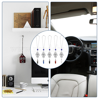 1 комплект подвесных украшений в виде руки хамсы и сглаза с подвеской из драгоценного камня-пули PALLOY-FH0007-43A-1