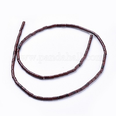 Натурального красного дерева обсидиана бусинка нити G-F600-03-1