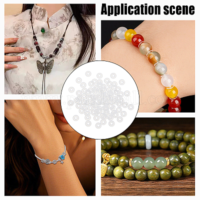 500 шт. силиконовые бусины-разделители&nbsp;SIL-UN0001-02B-1