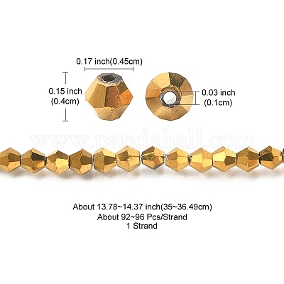 Гальванические стеклянные бусины&nbsp;EGLA-YW0001-48A-1