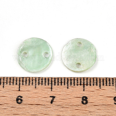 Окрашенные распылением натуральные подвески с соединителем оболочки Capiz SSHEL-N039-03G-1