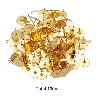 Фурнитура для сережек-гвоздиков из нержавеющей стали 304 STAS-P210-44G-1