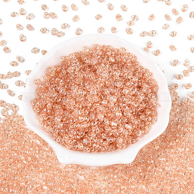 Прозрачные цвета блеск стеклянный бисер SEED-N008-09I-1
