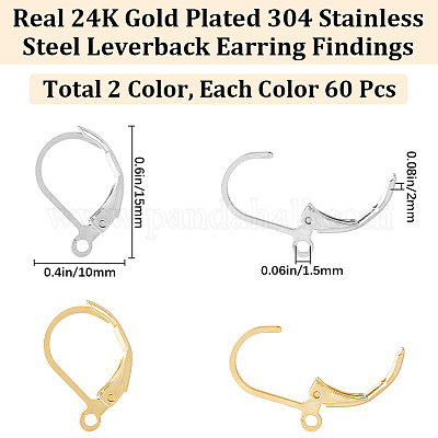 2 цвет фурнитура для сережек из нержавеющей стали 304 STAS-SP0001-08A-1