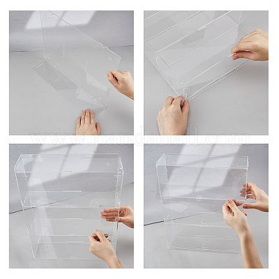 3-ярусная прозрачная акриловая витрина для минифигурок ODIS-WH0061-50A-1