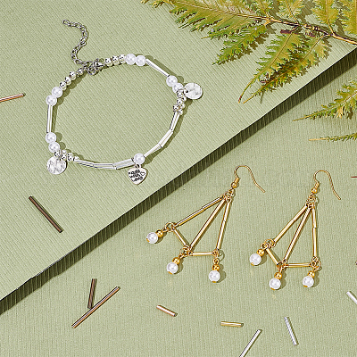 500 шт. 20 латунных трубчатых бусин&nbsp;KK-CA0003-52-1