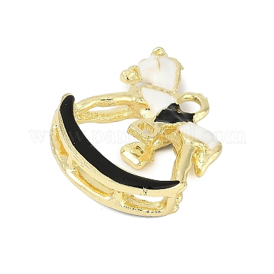 Pendentifs d'émail en alliage&nbsp;ENAM-S026-01B-G-1