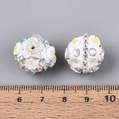 Handgefertigte Polymer Clay Strass Indonesien Perlen&nbsp;CLAY-N015-01-1