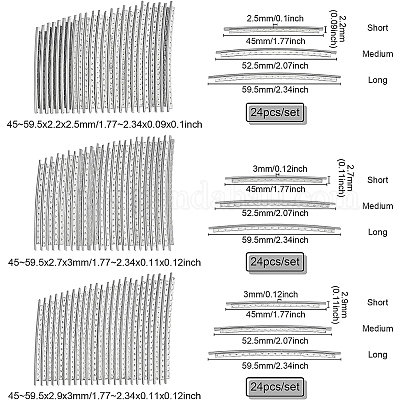 72шт. 3-х стилевые гитарные ладовые провода FIND-BC0003-13-1