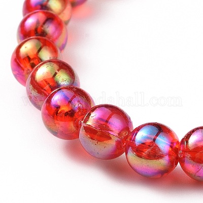 Wholesale AB Color Transparent Acrylic Beaded Stretch Bracelet