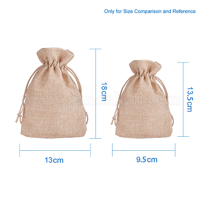 Pochettes en toile de jute&nbsp;ABAG-PH0001-14x10cm-05-1