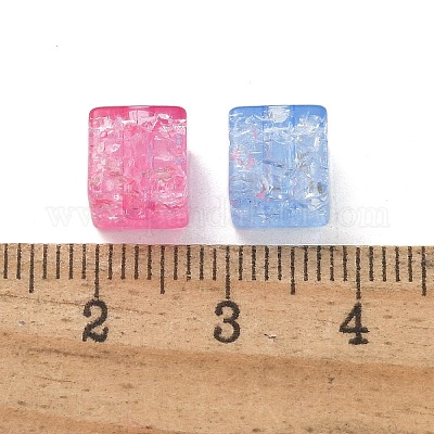 Прозрачные акриловые бусины с эффектом кракле PACR-Q008-25-1