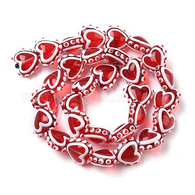 Бусины ручной работы в технике лэмпворк с неровностями LAMP-D003-01A-1