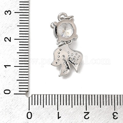 Латунные микро проложить кубического циркония подвески KK-Z125-07P-1