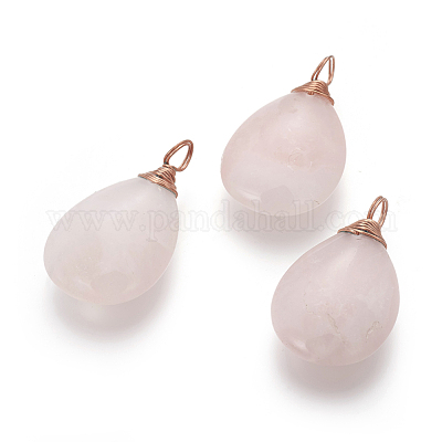 Природного розового кварца подвески G-I214-B01-1