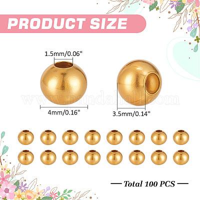 100 шт. ионное покрытие (IP) шарики из нержавеющей стали 304 STAS-ME0002-47-1