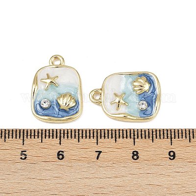 Подвески из сплава и страза PALLOY-P311-02G-1