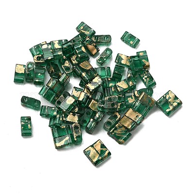 Прозрачные стеклянные бусы с 2 отверстием SEED-S023-30B-31-1