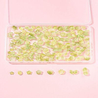 120шт 8 стиля прозрачные стеклянные бусины DGLA-FS0001-17-1