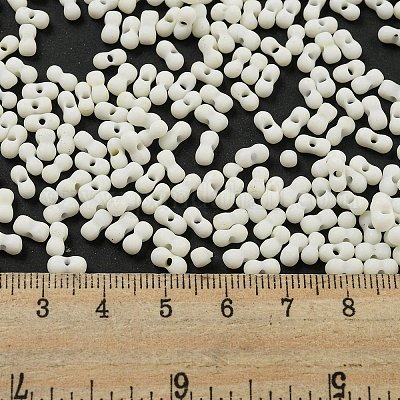 Непрозрачный матовый стеклянный бисер цвета макарон SEED-K009-12B-16-1