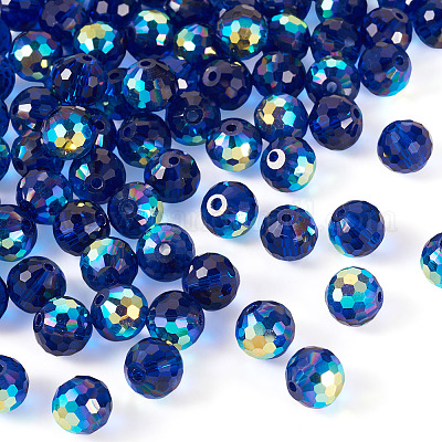 Стеклянные бусины с цветным покрытием ab EGLA-TA0013-01B-1