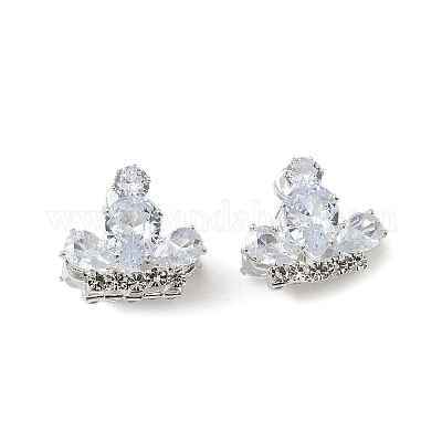 Латунные микро проложить кубического циркония бусы KK-S336-15S-A-1