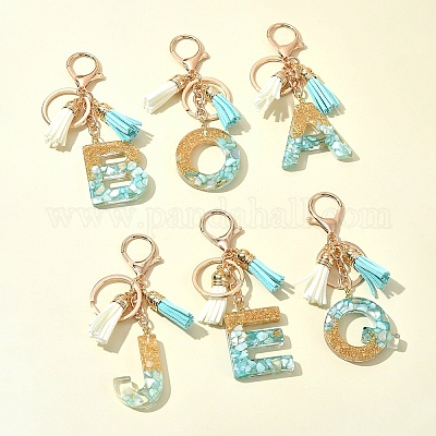 Подвесные брелки из прозрачной эпоксидной смолы KEYC-FS00022-03-1