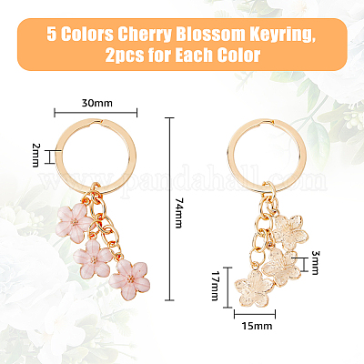 10шт 5 цвета симпатичный эмалированный брелок KEYC-DC0001-03-1