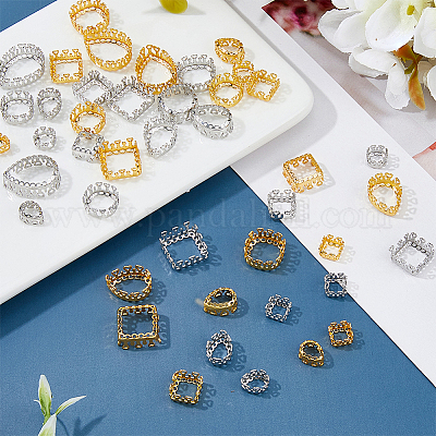 48 шт. 24-х стилевые латунные пришивные штыревые закрепки KK-FH0006-93-1