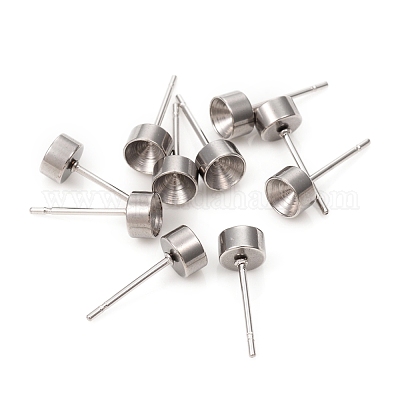 Серьги-гвоздики из нержавеющей стали 304 STAS-L244-48C-P-1