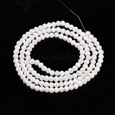 Стеклянные бусины с гальваническим покрытием  EGLA-A034-P1mm-B33-1