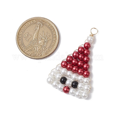 Подвески из окрашенного в массе стекла с перламутровым жемчугом подвески PALLOY-JF03088-1