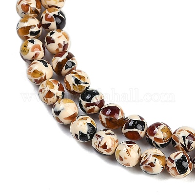 Нити синтетических янтарных бусин X1-G-M199-02A-1