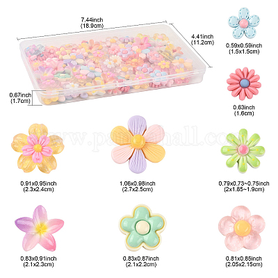 100 шт. 8 стиля полупрозрачных и непрозрачных кабошонов из смолы RESI-FS0002-32-1